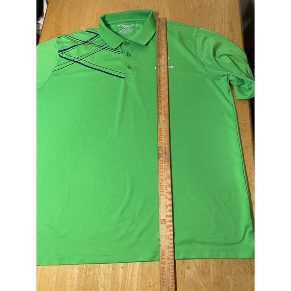 Top Golf Polo Shirt Employee Uniform Green Mens 2XL Work 26.5pit2pit - Picture 6 of 6